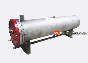Steel Water Tube Heat Exchanger Industrial Refrigeration Parts 23.2kw Capacity