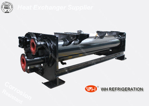 Shell Tube Marine Oil Cooler Heat Exchanger High Heat Transfer Single Effect